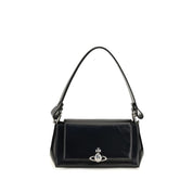 Vivienne Westwood Black Calf Leather Shoulder Bag