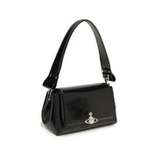 Vivienne Westwood Black Calf Leather Shoulder Bag
