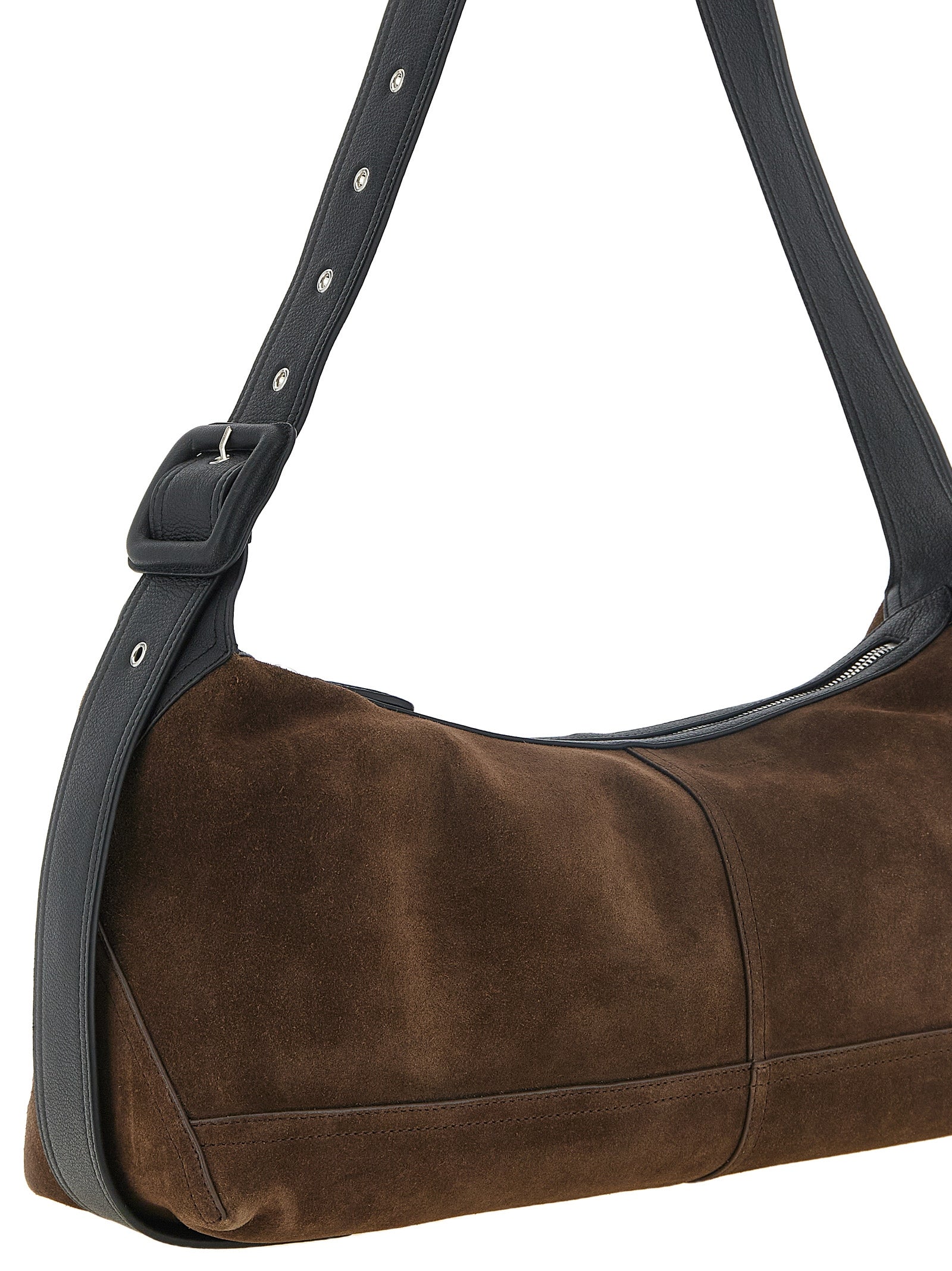 Ami Paris Brown Cow Leather Crossbody Bag