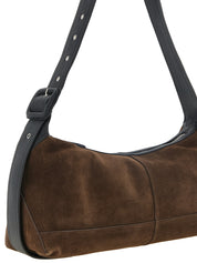 Ami Paris Brown Cow Leather Crossbody Bag
