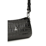 Vivienne Westwood Black Calf Leather Shoulder Bag