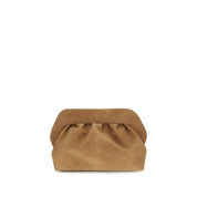 THEMOIRè Beige Suede Clutch Bag
