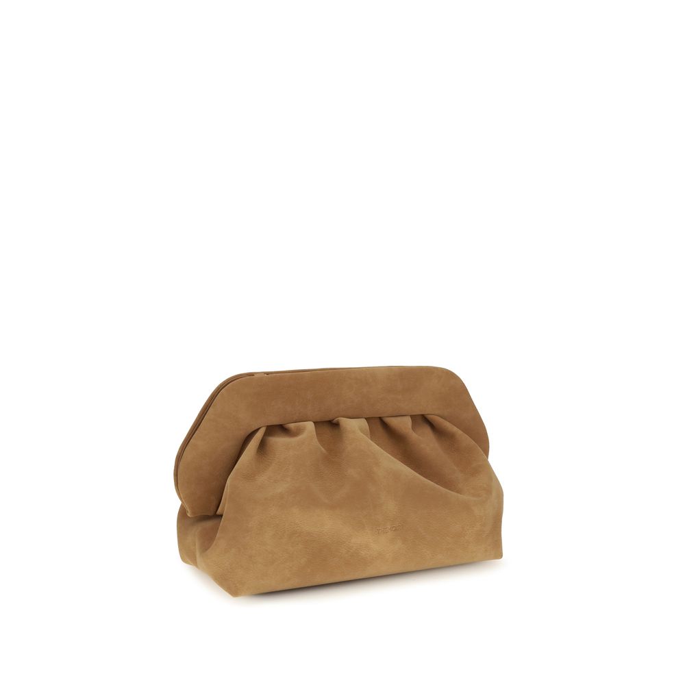 THEMOIRè Beige Suede Clutch Bag