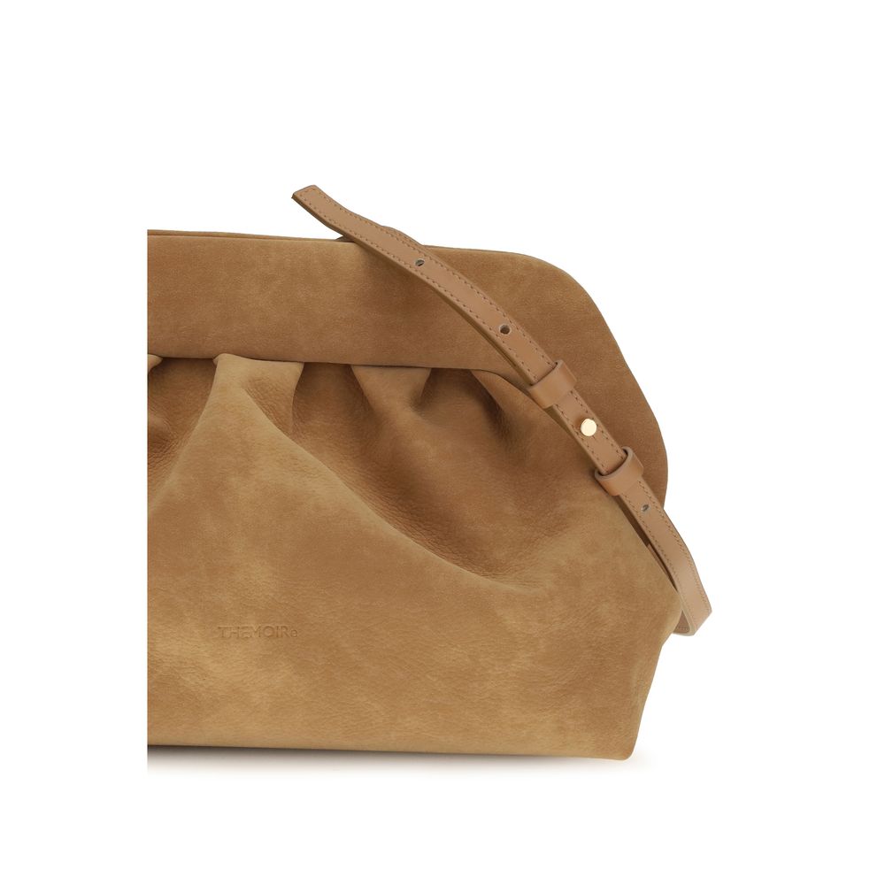 THEMOIRè Beige Suede Clutch Bag