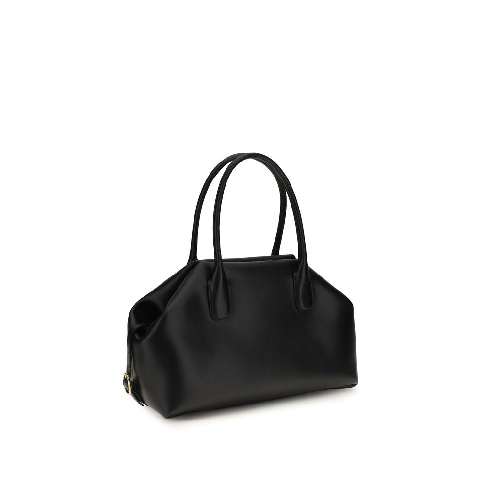 THEMOIRè Black Vegan Leather Shopping Bag