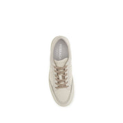 Ferragamo Beige Nubuc Leather Low Top Sneakers