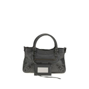 Balenciaga Gray Lambskin Shoulder Bag