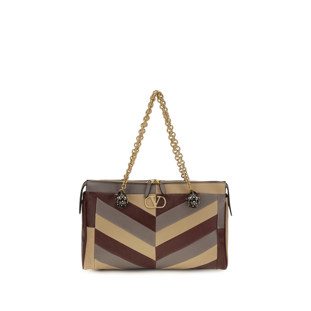 Valentino Garavani Multicolor Napa Leather Shoulder Bag