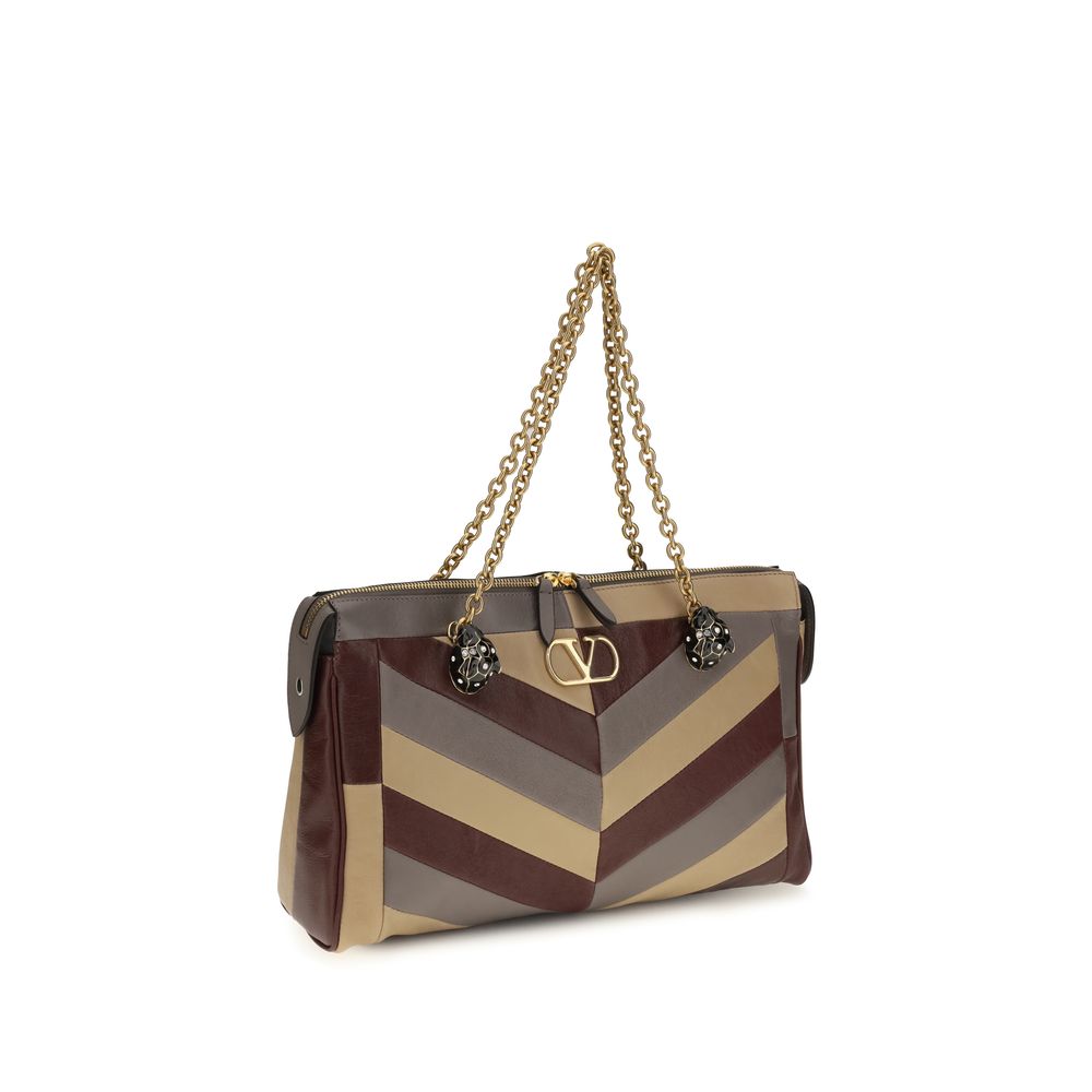 Valentino Garavani Multicolor Napa Leather Shoulder Bag