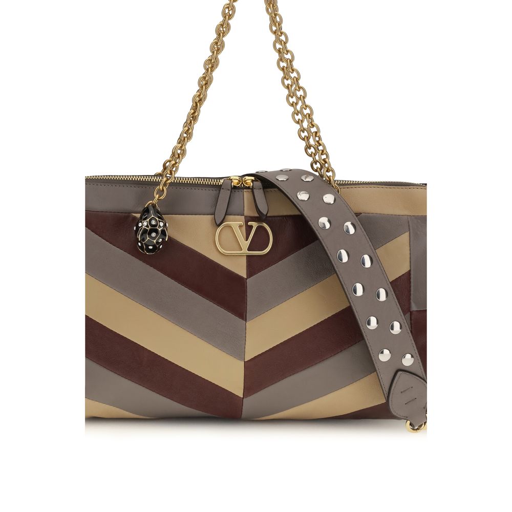 Valentino Garavani Multicolor Napa Leather Shoulder Bag