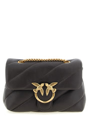PINKO Black Lamb Leather Crossbody Bag