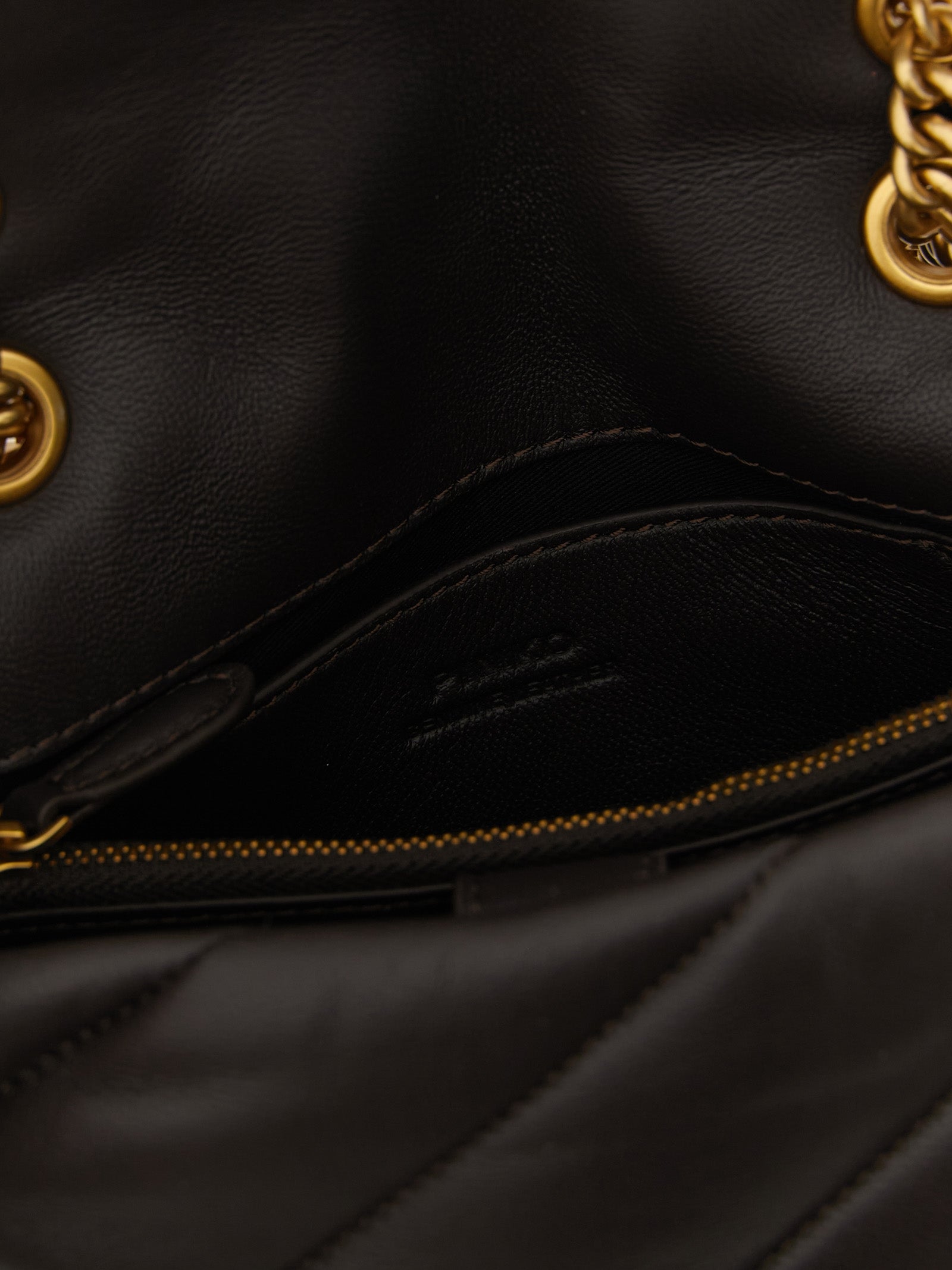 PINKO Black Lamb Leather Crossbody Bag