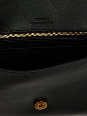 PINKO Black Calfskin Shoulder Bag