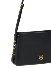 PINKO Black Calfskin Crossbody Bag