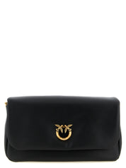PINKO Black Lamb Leather Crossbody Bag
