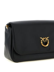 PINKO Black Lamb Leather Crossbody Bag