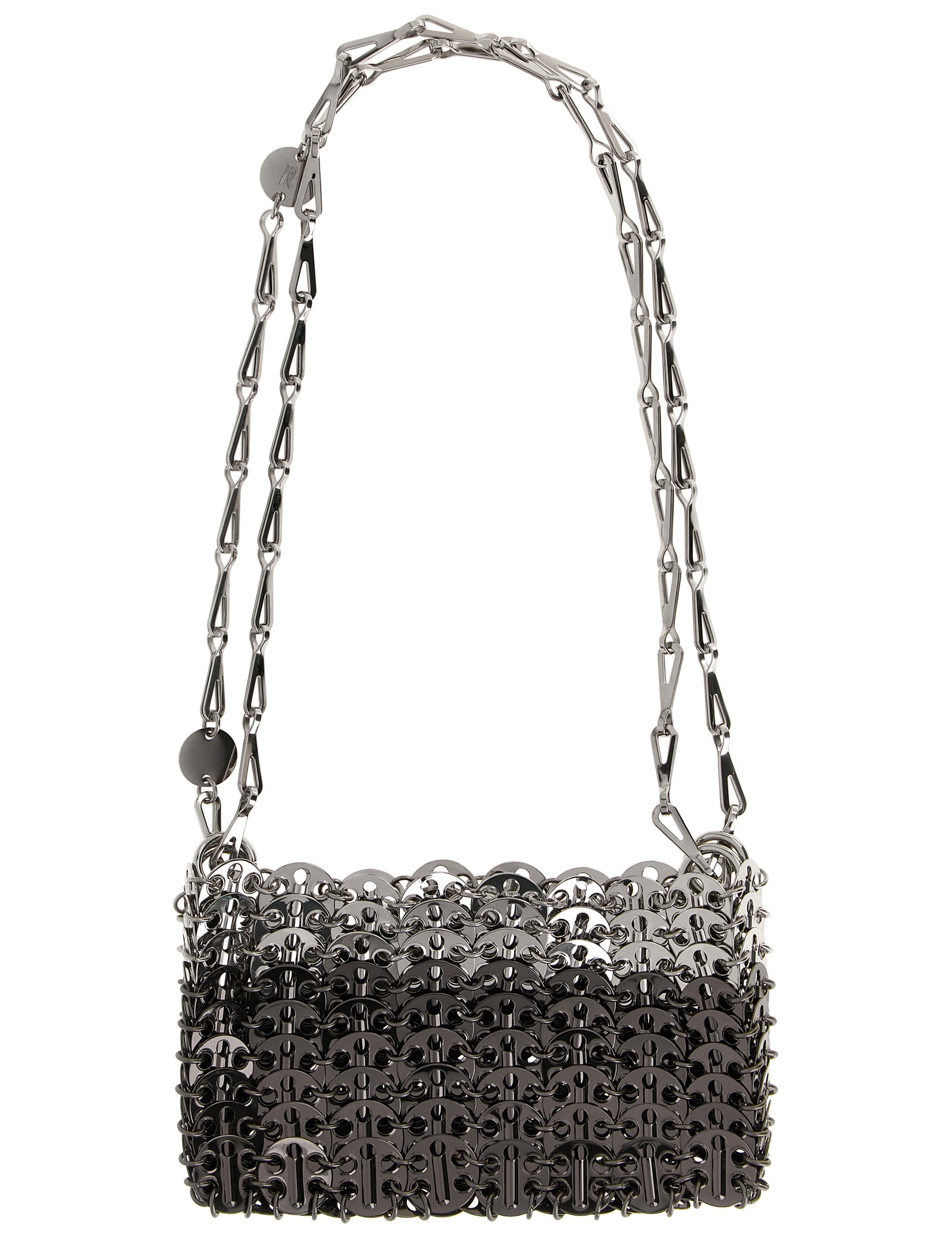 Paco Rabanne Silver Steel Shoulder Bag