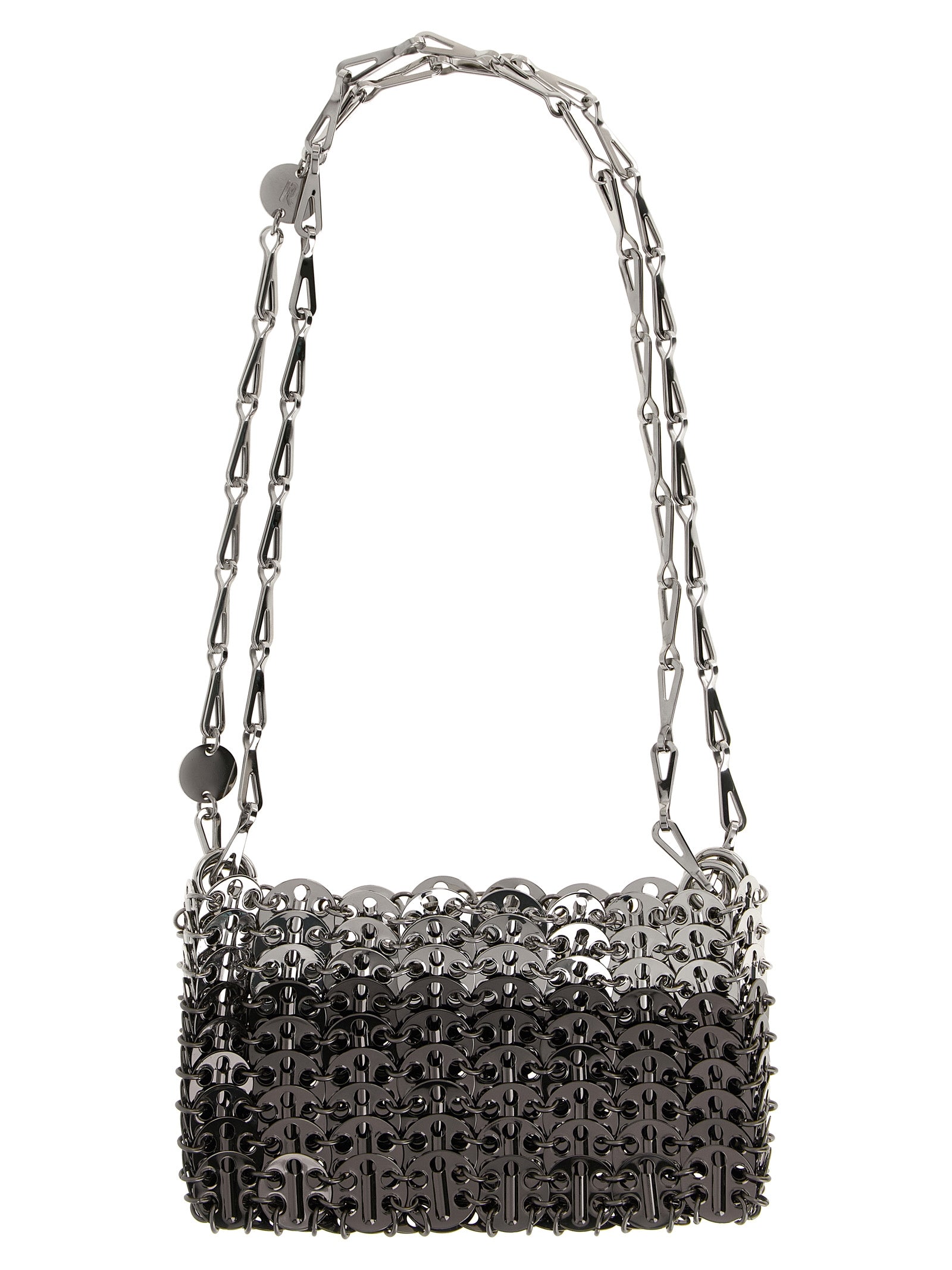 Paco Rabanne Silver Steel Shoulder Bag