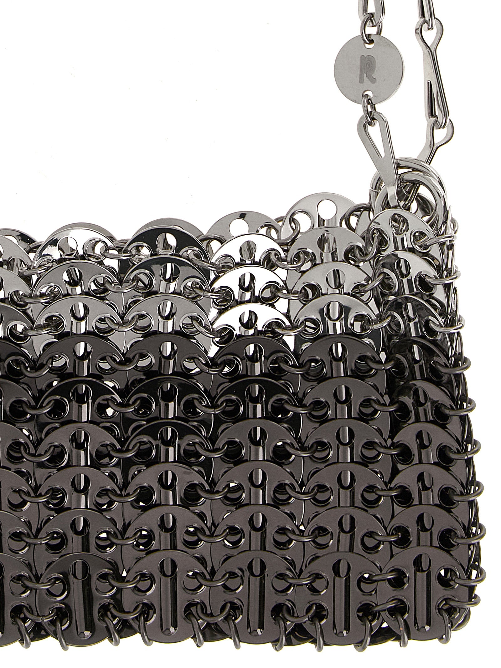 Paco Rabanne Silver Steel Shoulder Bag