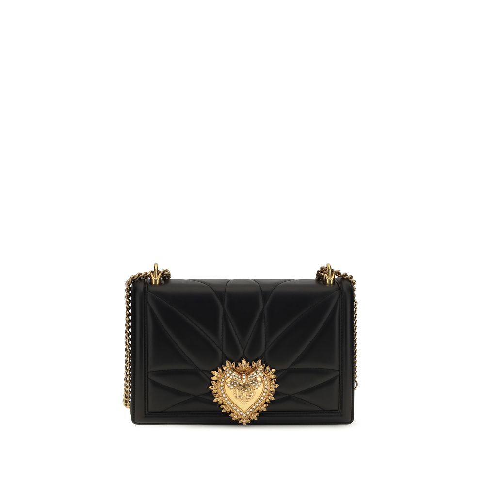 Dolce & Gabbana Black Lambskin Shoulder Bag