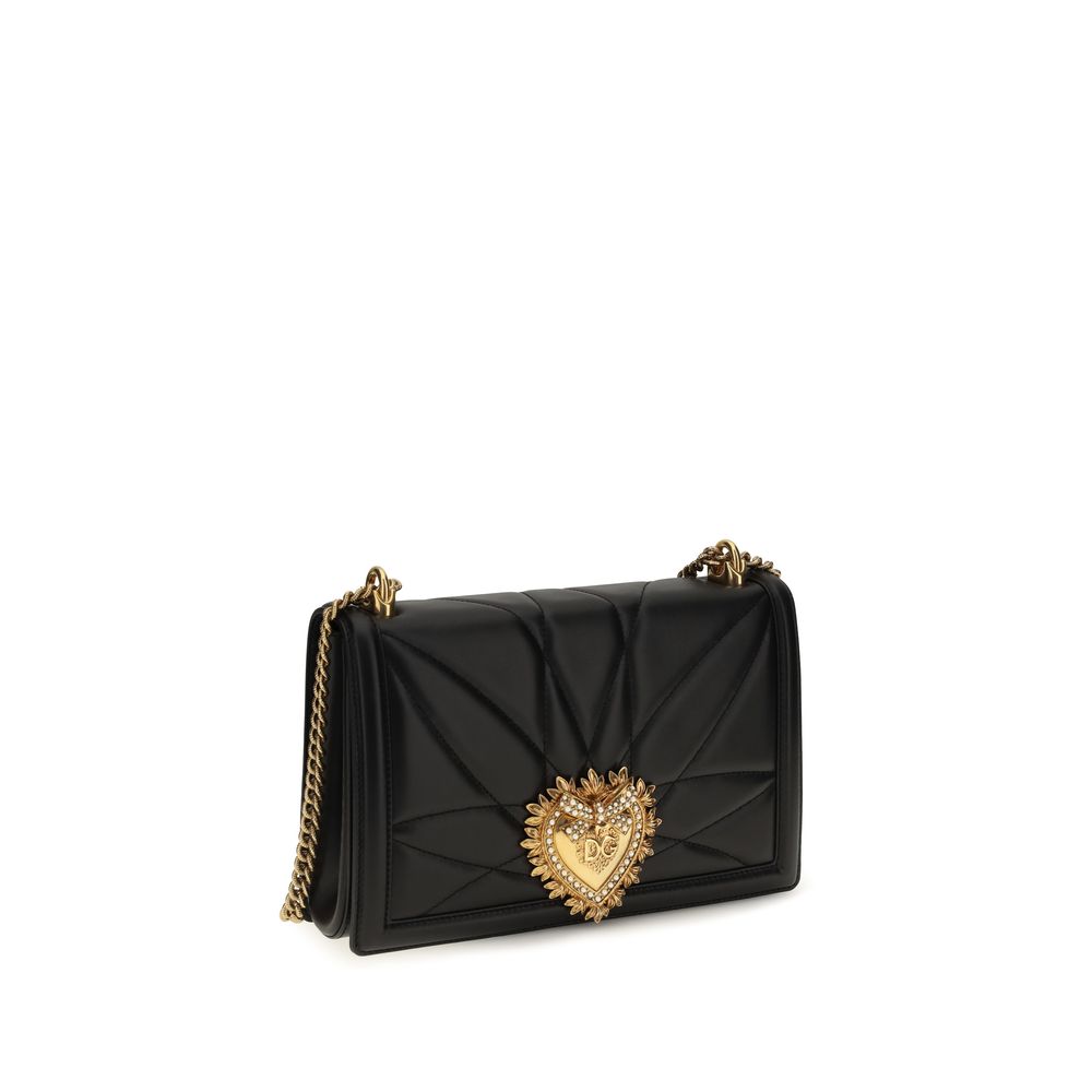Dolce & Gabbana Black Lambskin Shoulder Bag