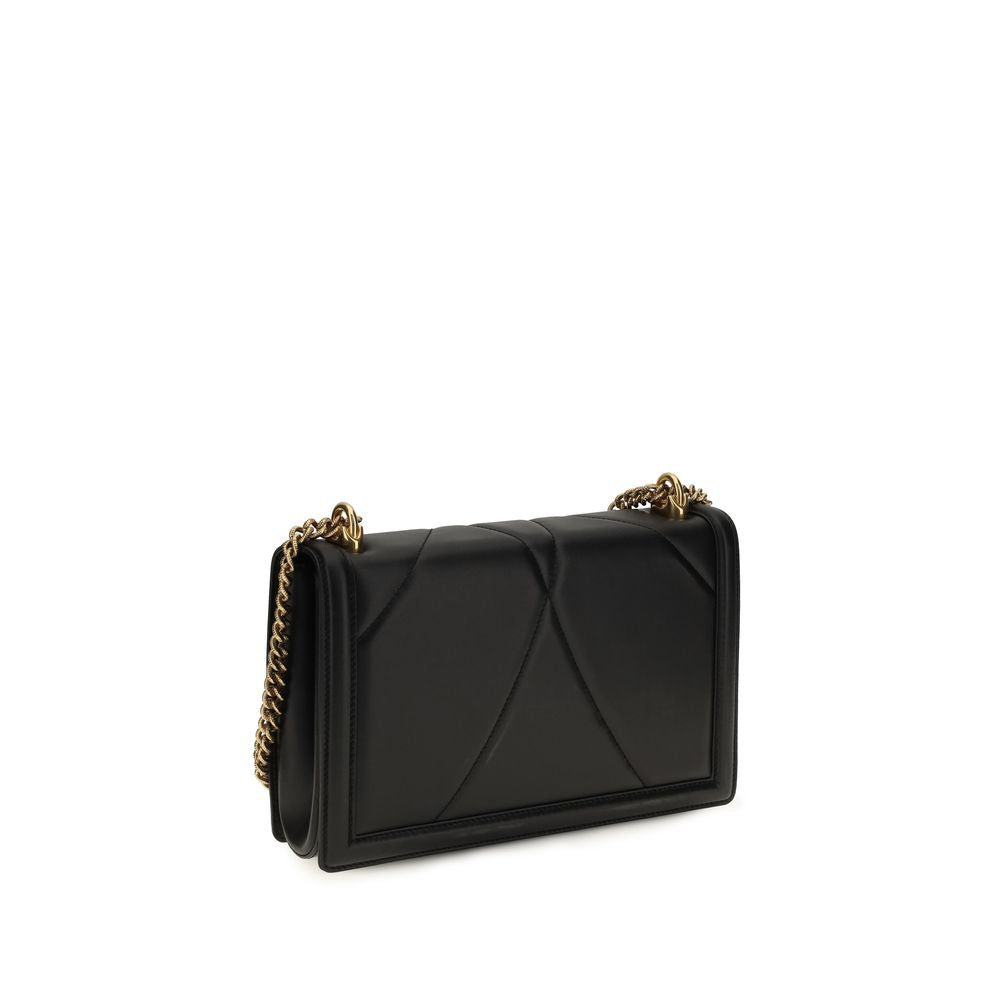 Dolce & Gabbana Black Lambskin Shoulder Bag