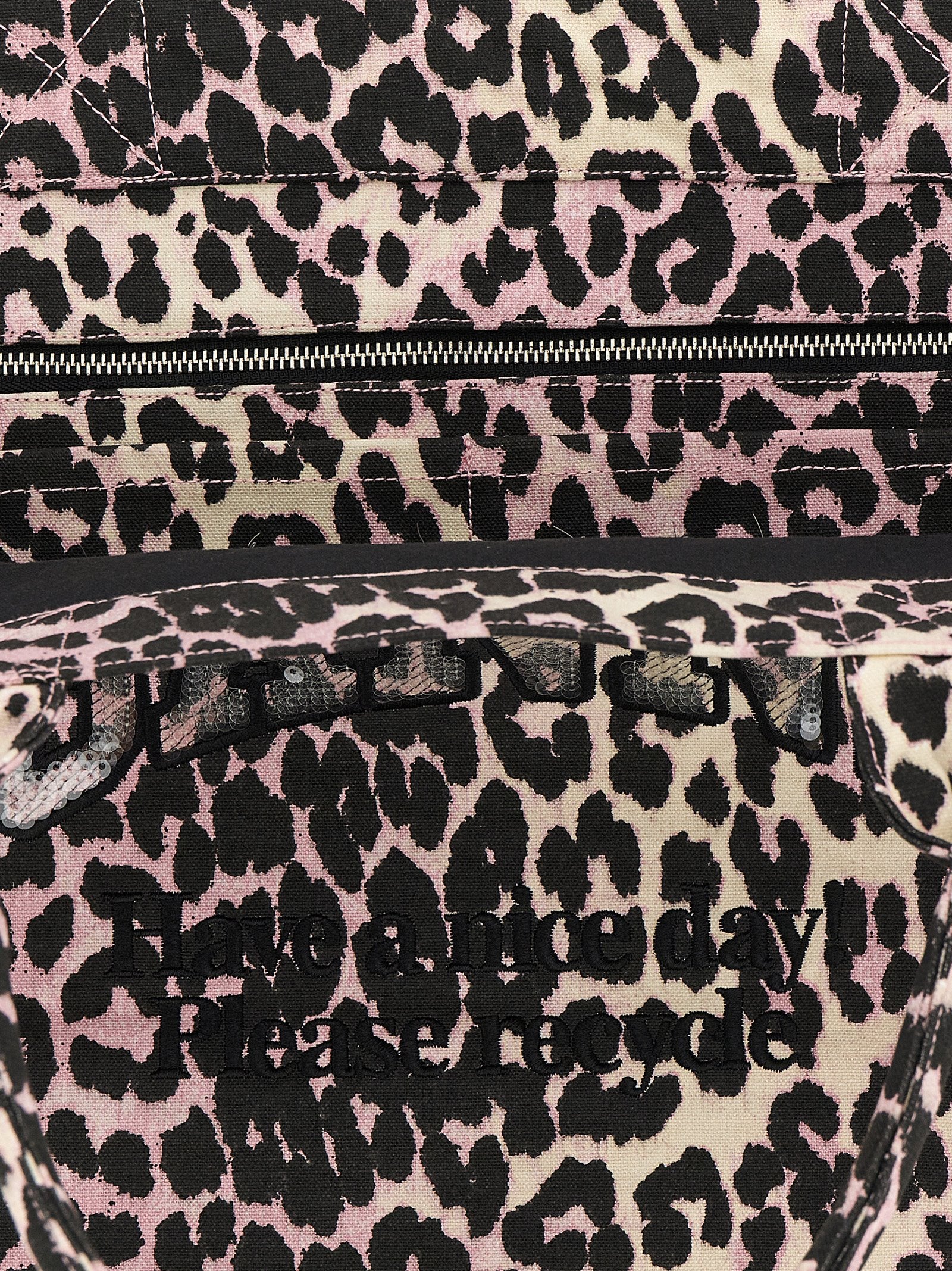 Ganni Pink Recycled Cotton Tote Bag