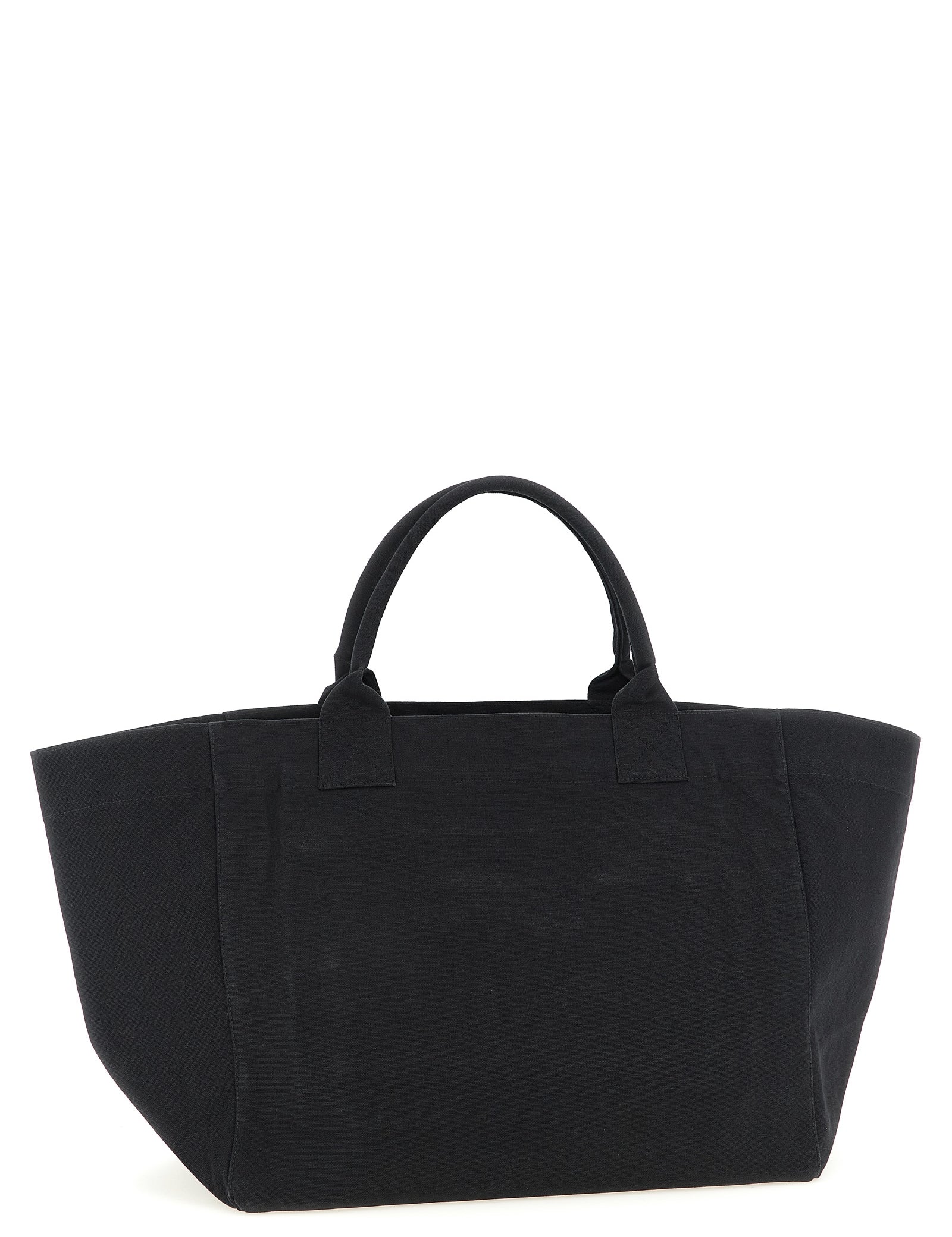 Ganni Black Recycled Cotton Tote Bag