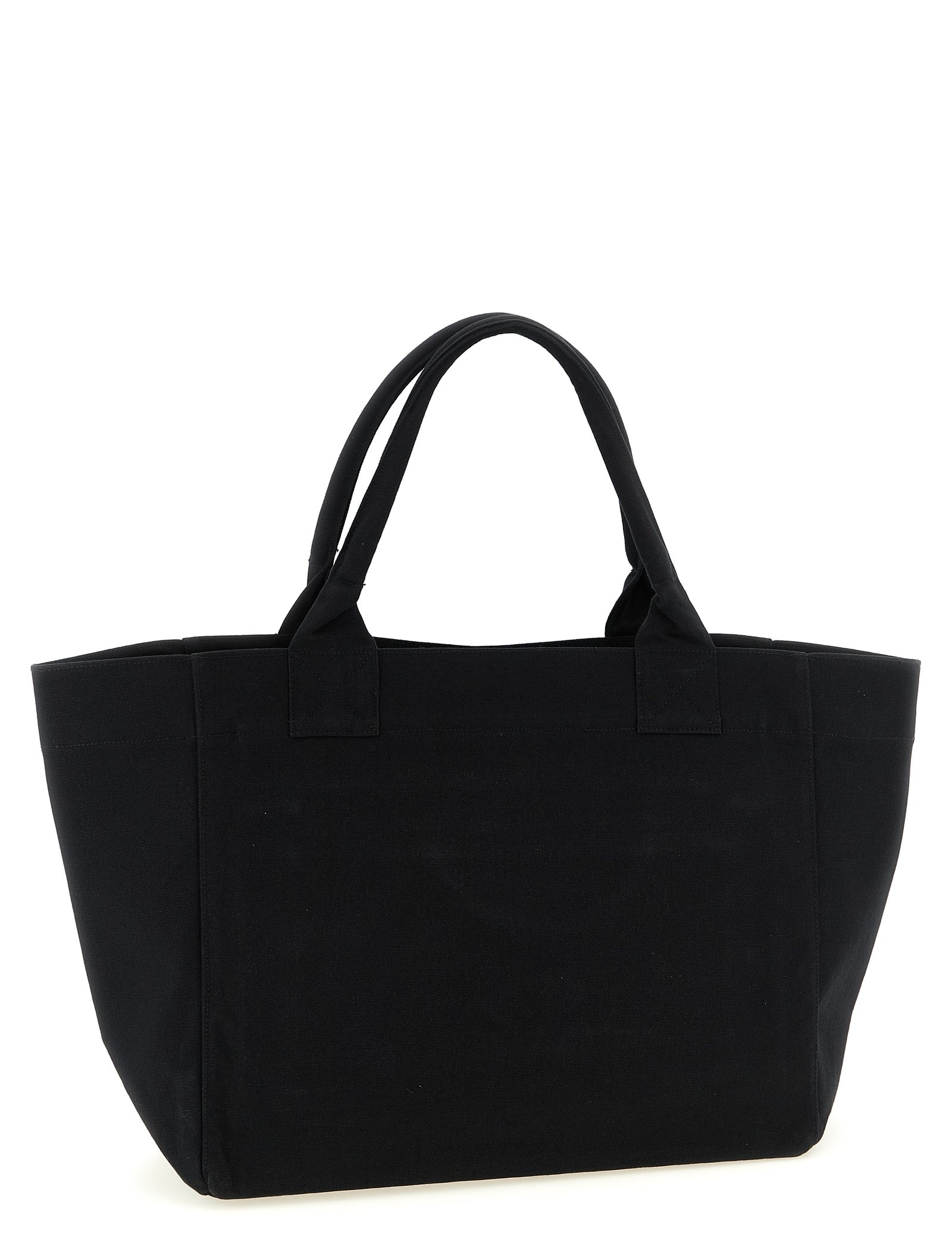 Ganni Black Recycled Cotton Tote Bag