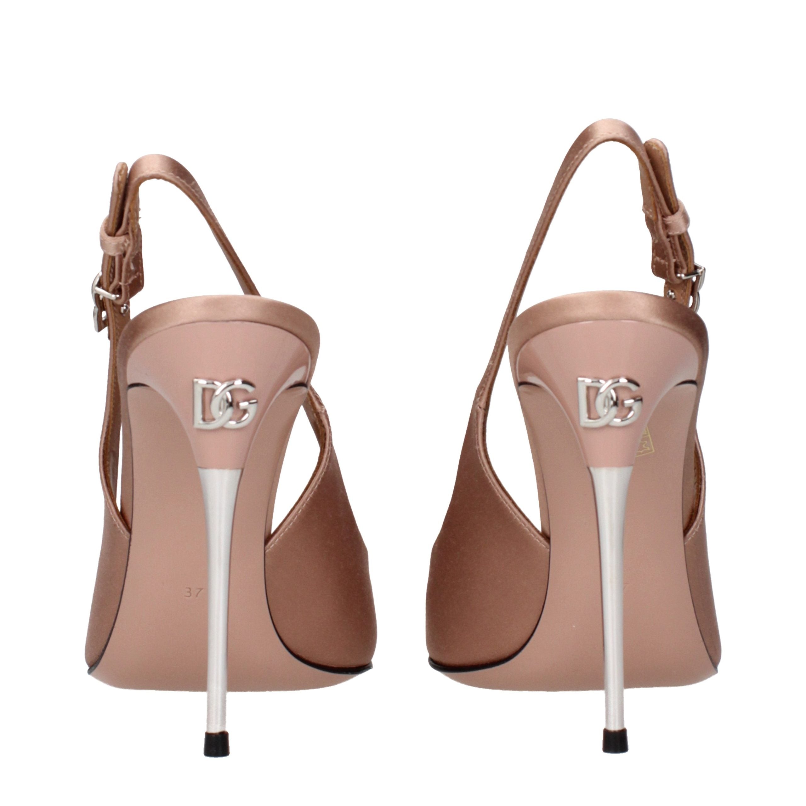 Dolce & Gabbana Beige Satin Pumps
