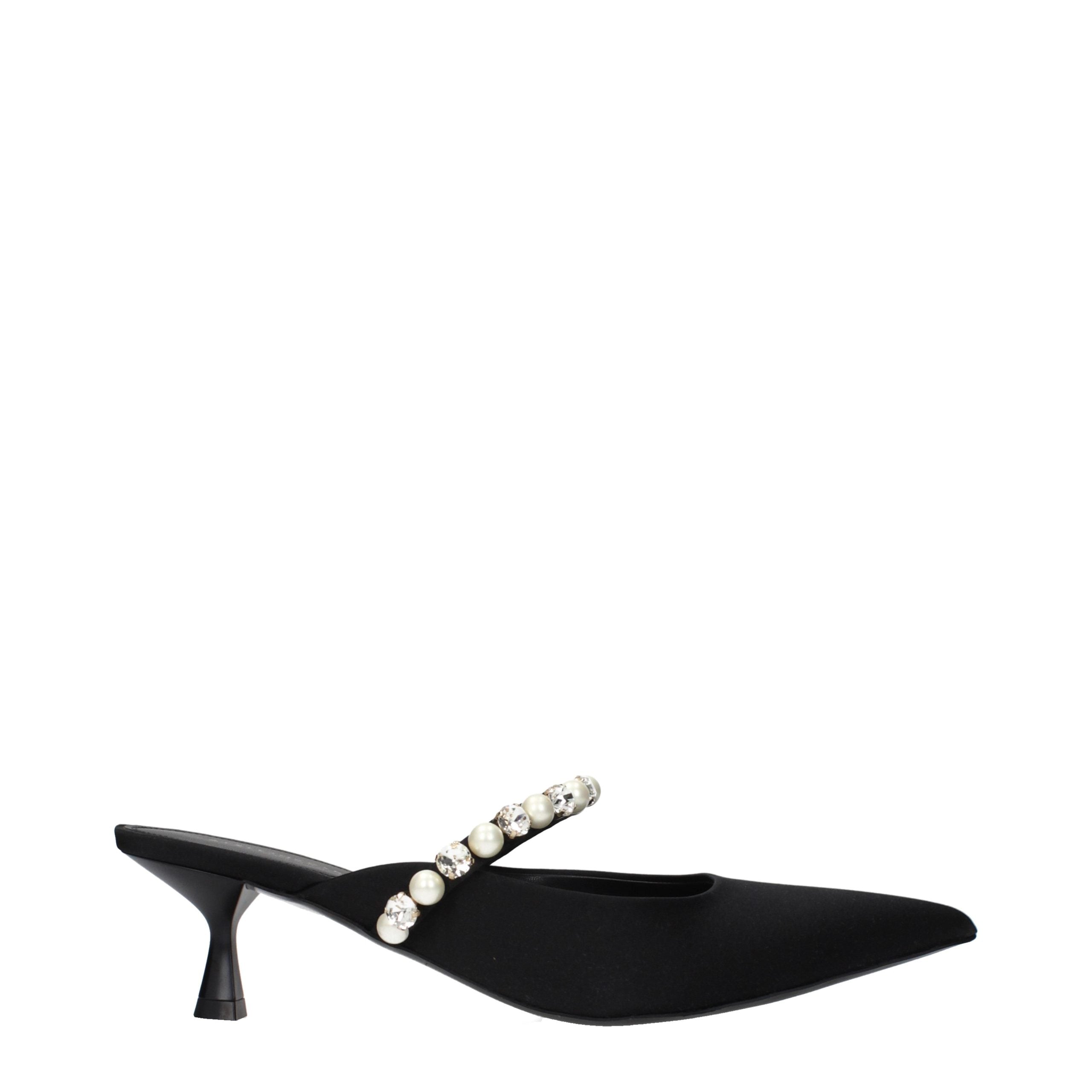 Stella McCartney Black Satin Sandals