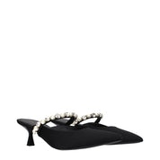 Stella McCartney Black Satin Sandals
