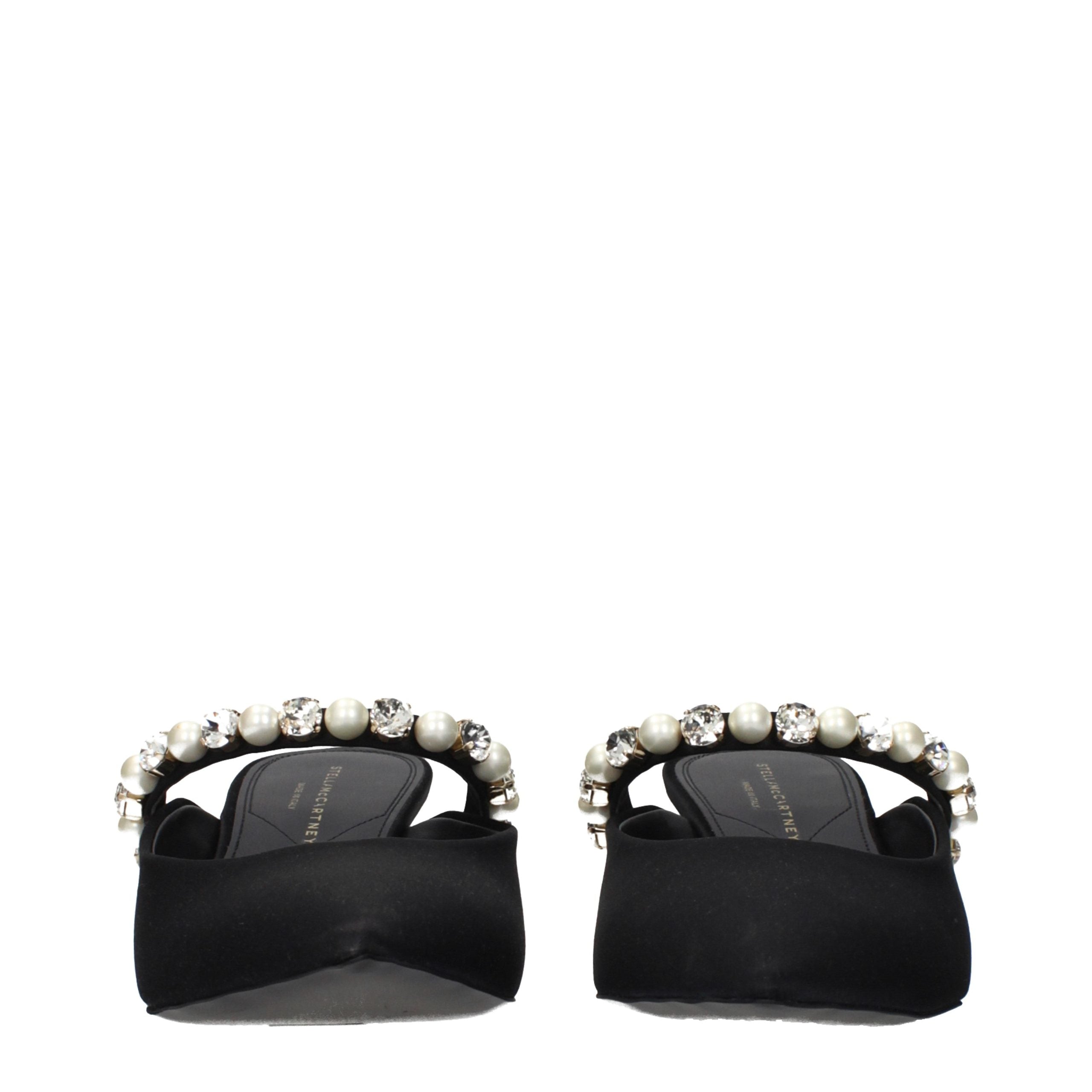Stella McCartney Black Satin Sandals