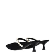 Stella McCartney Black Satin Sandals