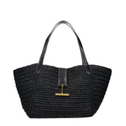 Tom Ford Black Raffia Shoulder Bag