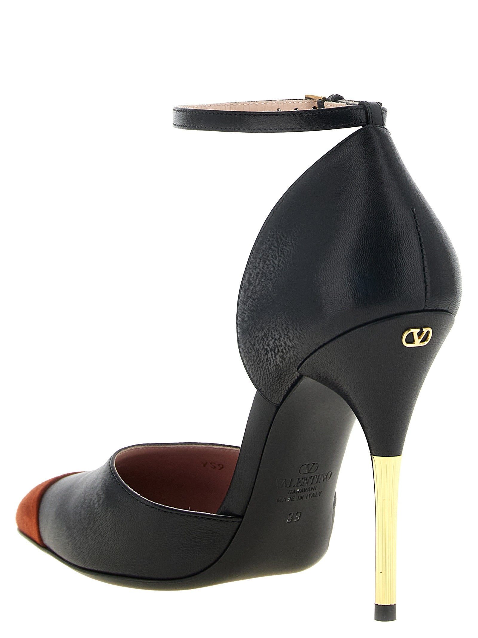 Valentino Garavani Black Goat Leather Pumps