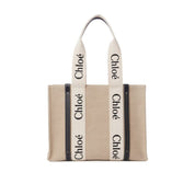 Chloé Beige Linen Tote Bag