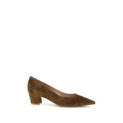 Gianvito Rossi Brown Suede Pumps