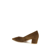 Gianvito Rossi Brown Suede Pumps