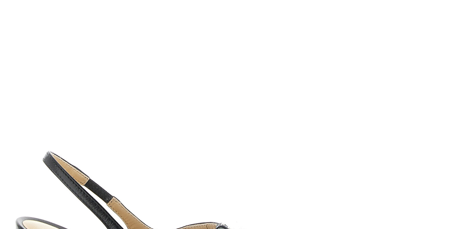 Fendi Black Calfskin Slingback Pumps