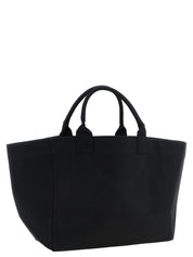 Ganni Black Recycled Cotton Shopper Bag