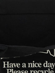 Ganni Black Recycled Cotton Shopper Bag