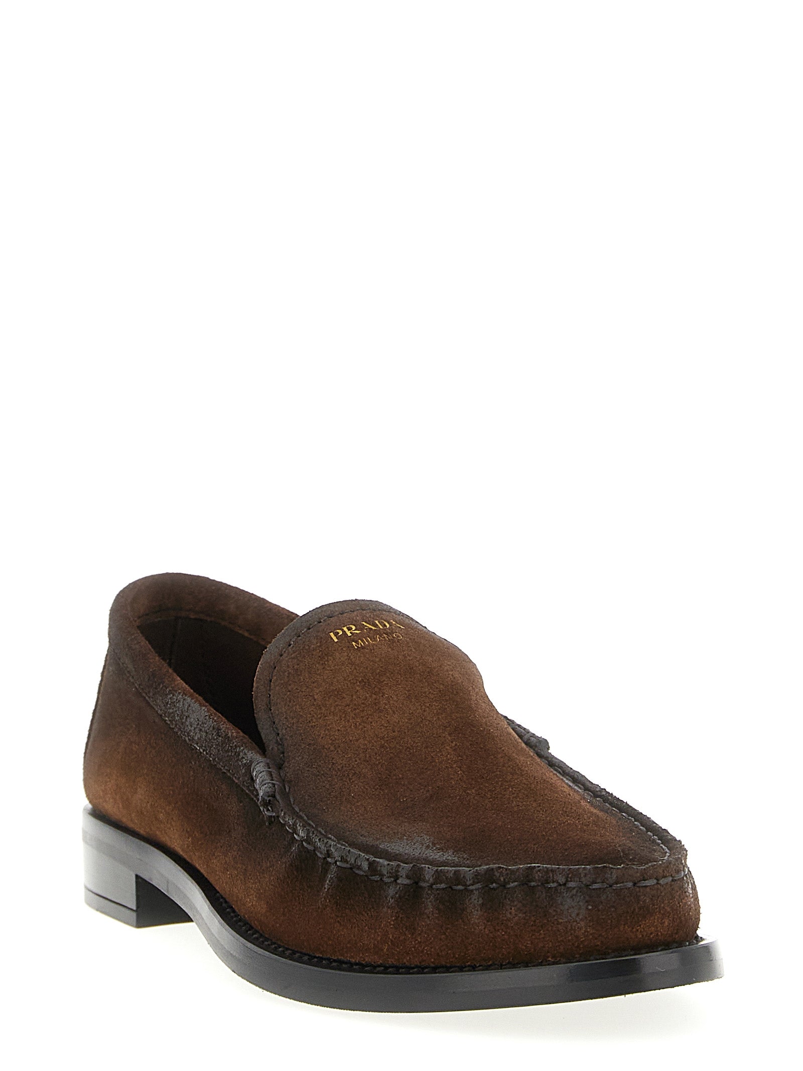 Prada Brown Calfskin Loafers