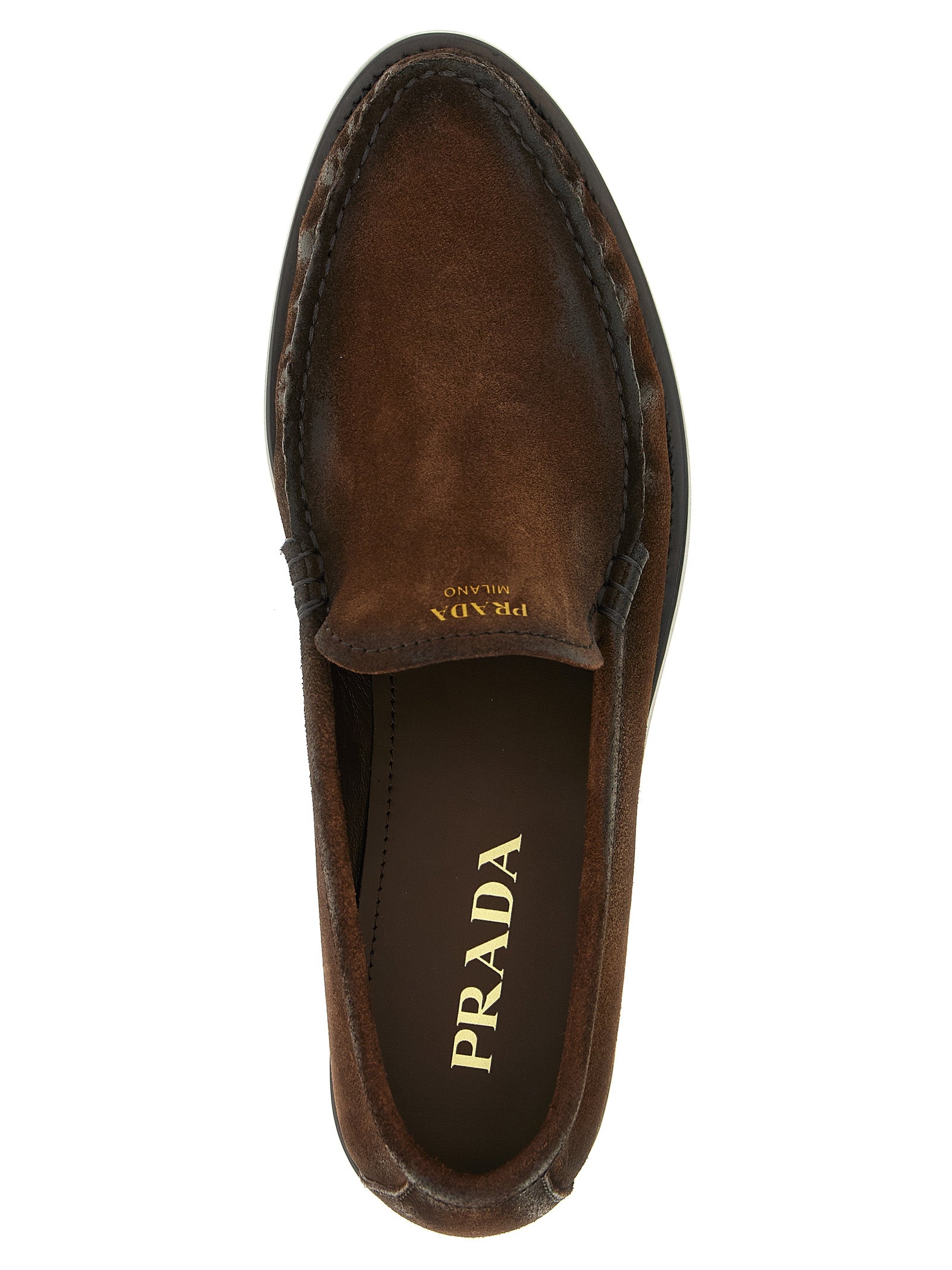 Prada Brown Calfskin Loafers