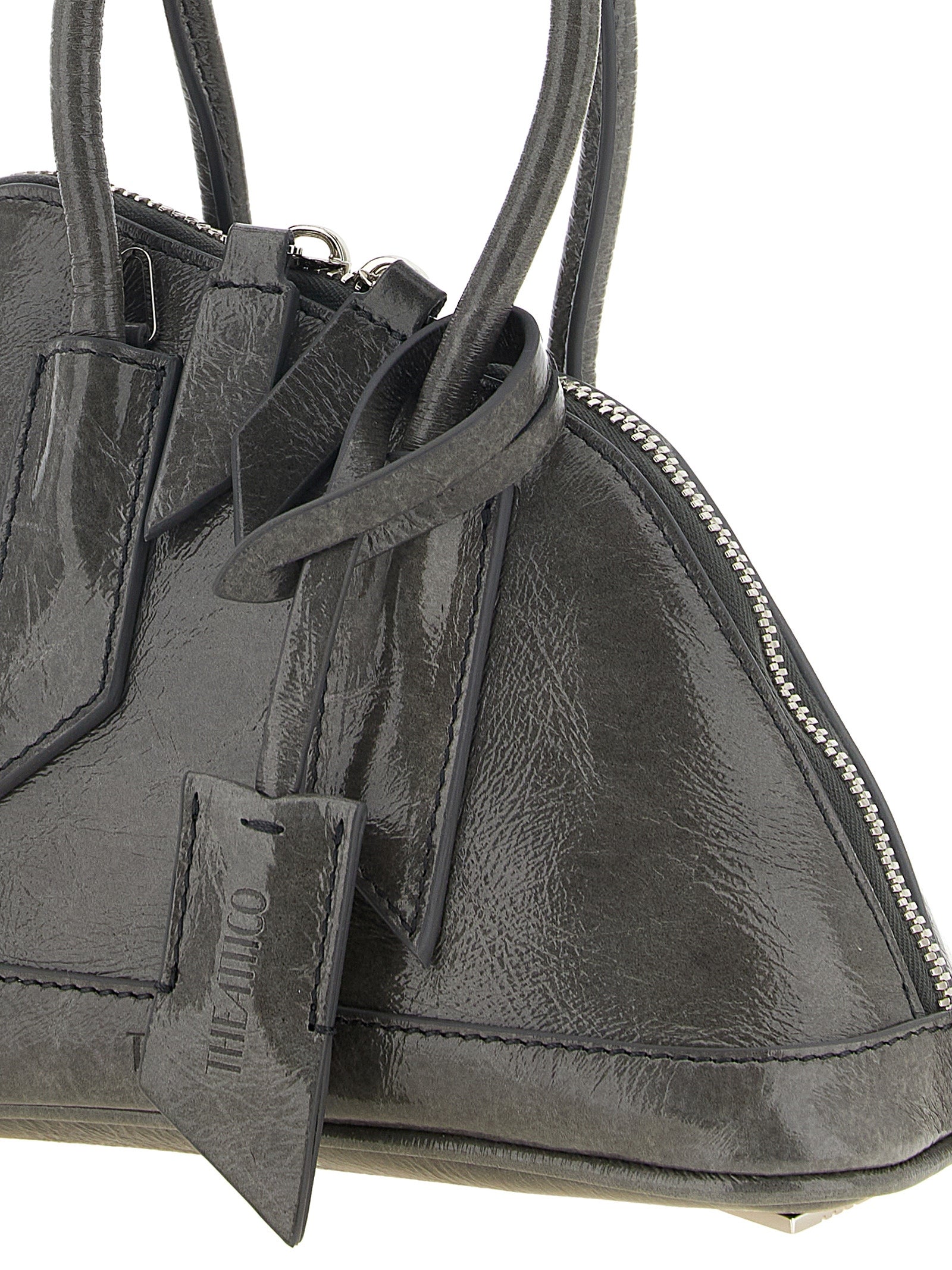 The Attico Gray Calfskin Handbags