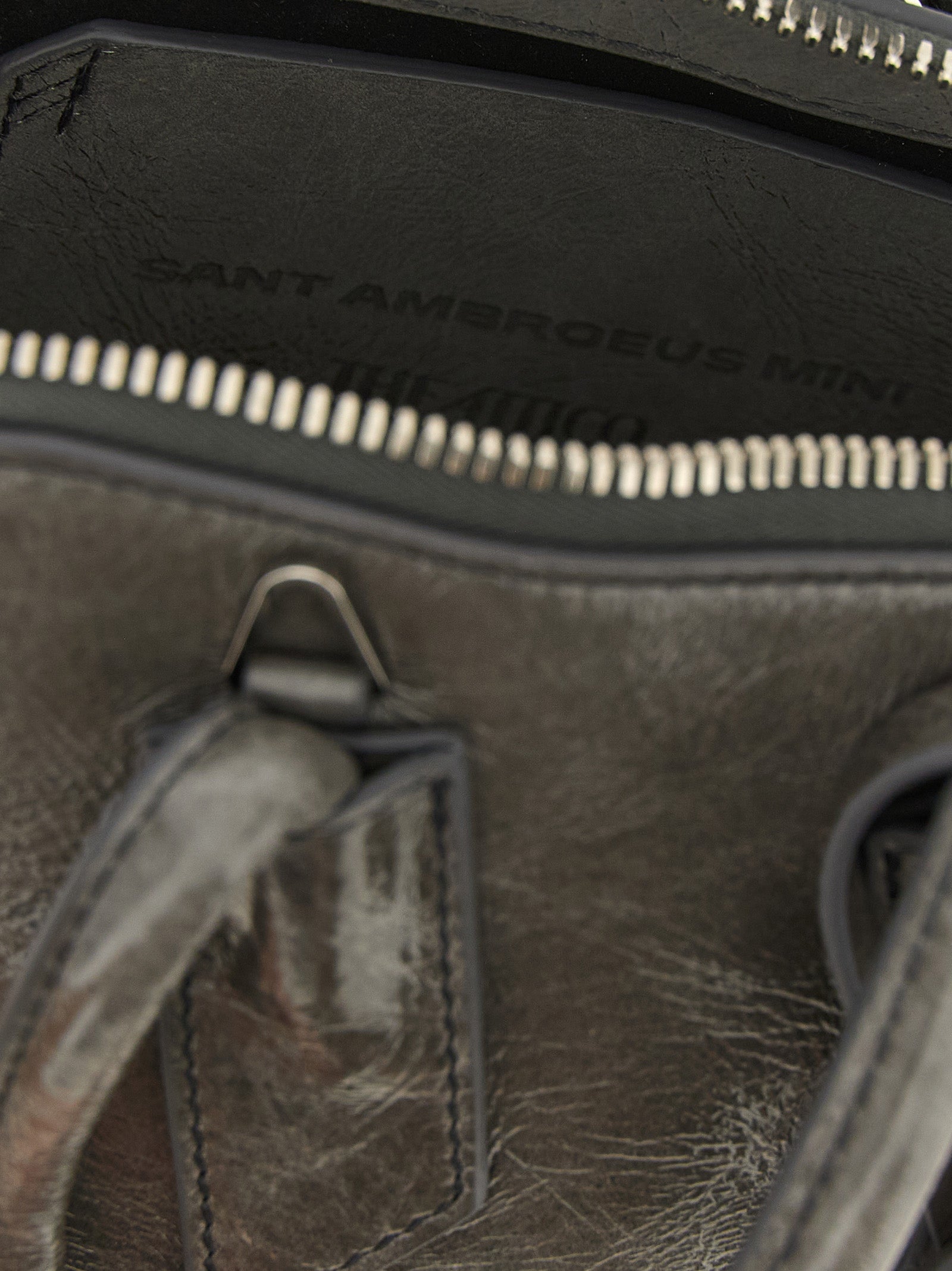 The Attico Gray Calfskin Handbags