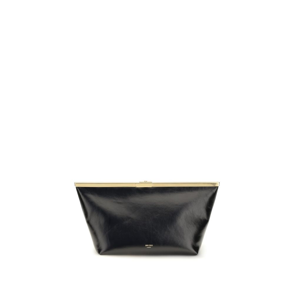 Jimmy Choo Black Calf Leather Clutch Bag