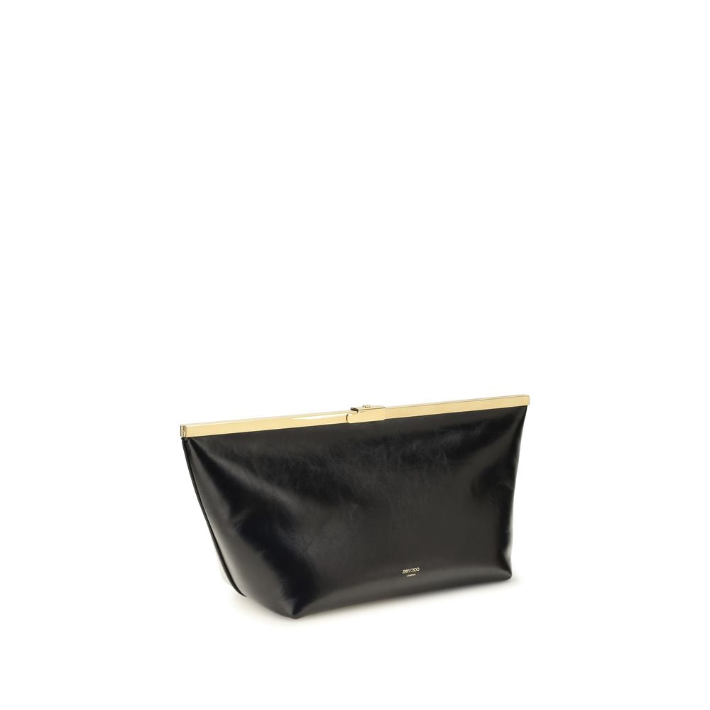 Jimmy Choo Black Calf Leather Clutch Bag