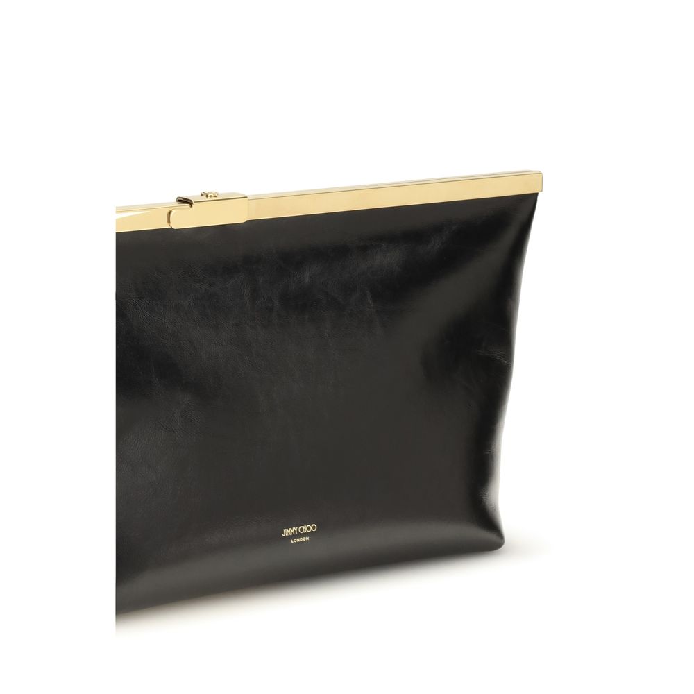 Jimmy Choo Black Calf Leather Clutch Bag