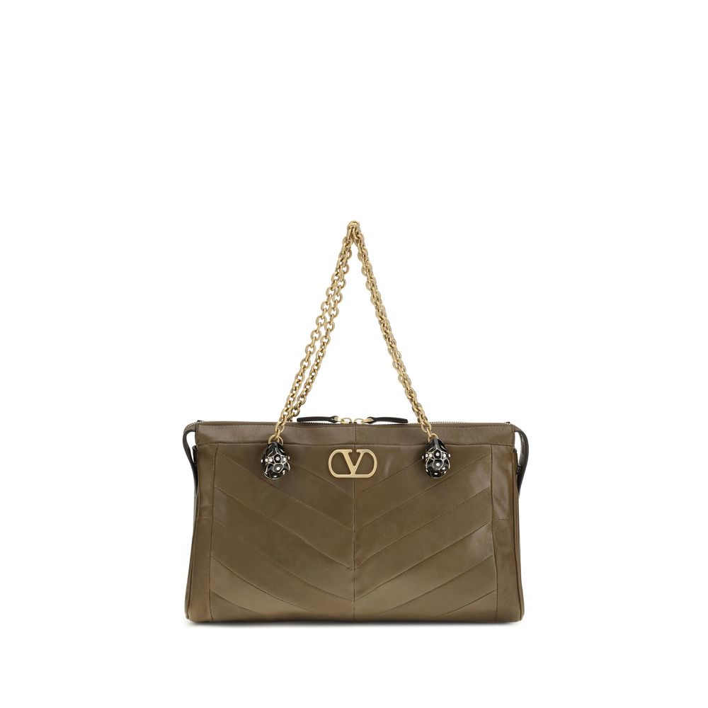 Valentino Garavani Bicolor Napa Leather Shoulder Bag